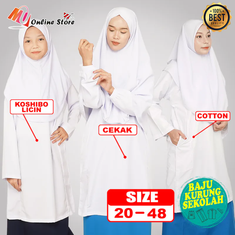 MU Baju Kurung Putih Koshido School Uniform